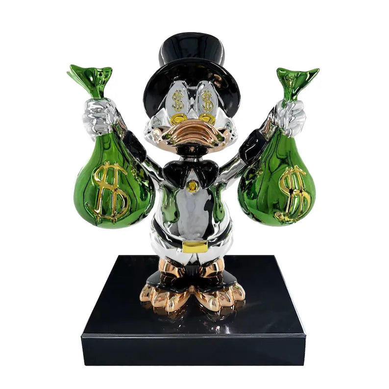 Duck Bilionário 3.0 - Escultura de Poder e Fortuna