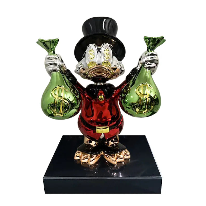 Duck Bilionário 3.0 - Escultura de Poder e Fortuna