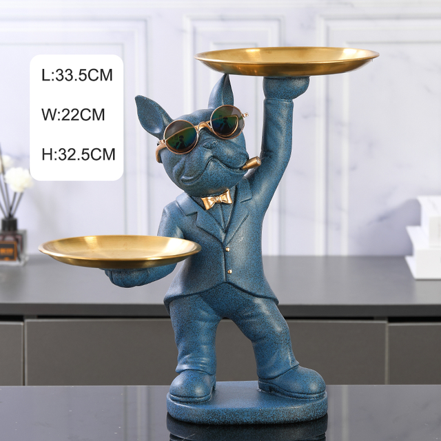 Escultura na cor azul